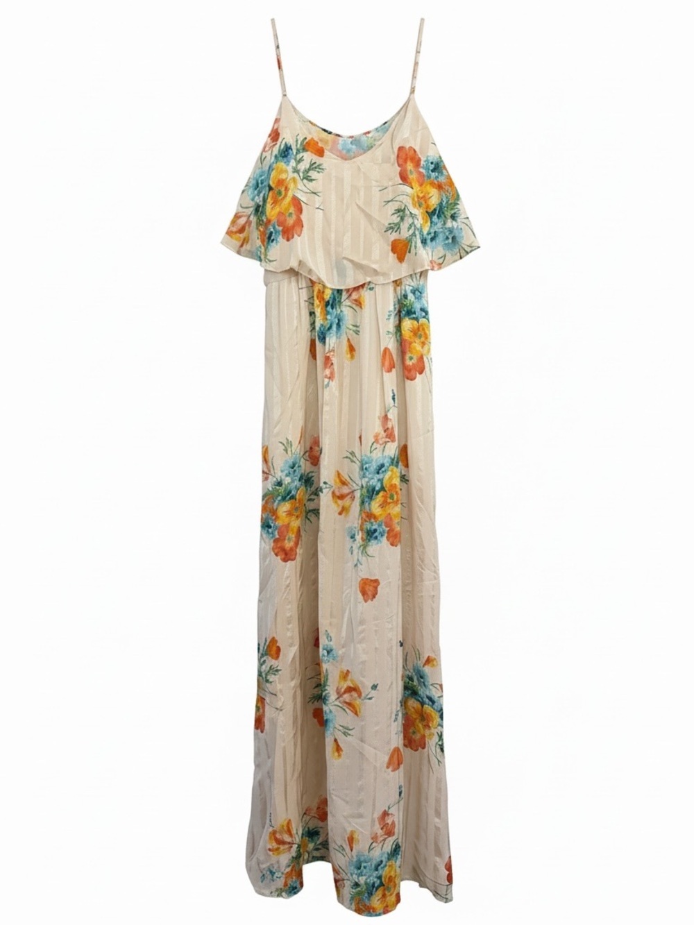 TOPSHOP Floral Ruffle Maxi Dress Size US 6 / UK 10